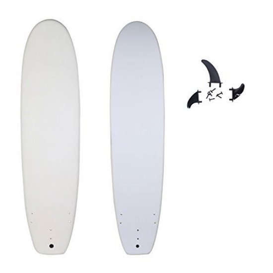 all white surfboard