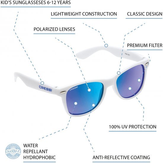 عینک آفتابی مدل Cressi - Maka Teen Blue/Grey Lens