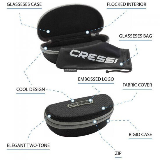 عینک آفتابی مدل Cressi - Nevada Dark Silver/Grey Lens