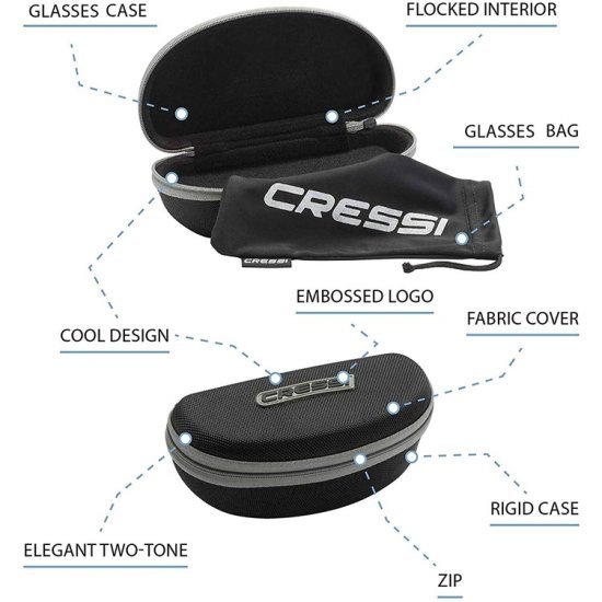 عینک آفتابی مدل Cressi - Panama Black/Dark Grey Lens