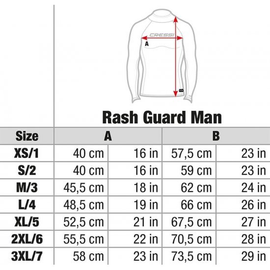 رش گارد مدل Cressi - Rash Guard Man Long Sleeve / Blue