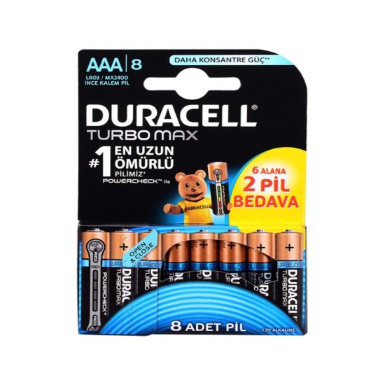 باتری نیم قلمی مدل Duracell - TurboMax AAA8