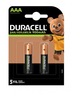 باتری نیم قلمی قابل شارژ مدل Duracell - 900mAh AAA2