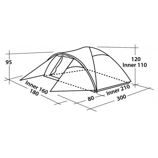 چادر 3 نفره مدل Easy Camp - Quasar 300 Tent