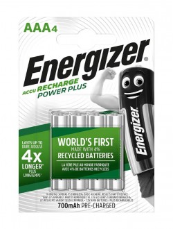 باتری نیم قلمی قابل شارژ مدل Energizer - Power Plus AAA4