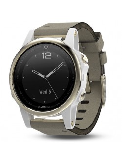 ساعت مچی ورزشی مدل Garmin - Fenix 5S Champagne Sapphire with Gray Suede Band