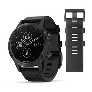 Garmin fenix 5 plus sapphire black with on sale black leather band