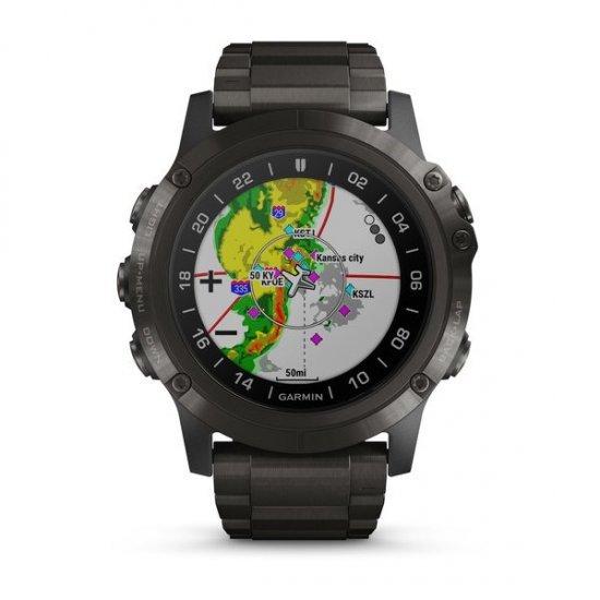 ساعت مچی ورزشی مدل Garmin - D2 Delta PX Aviator Watch with DLC Titanium Band