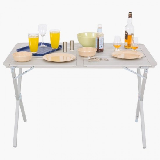 میز تاشو کمپ مدل Highlander - Aluminium Slat Folding Table L