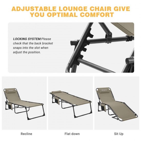 صندلی تخت شو مدل KingCamp - 4 Position Folding Chaise