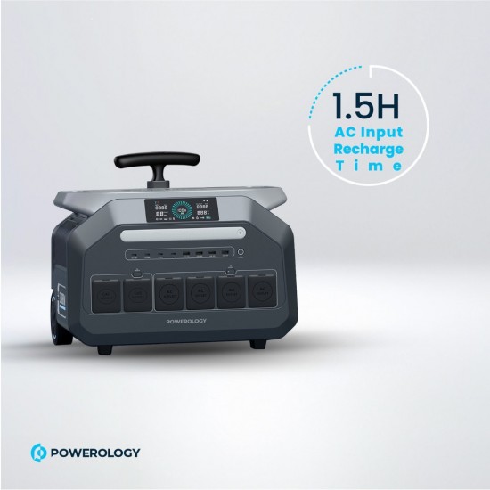 باتری 2400 وات مدل Powerology - Solar Input Portable Generator