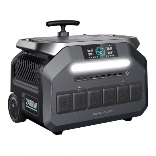 باتری 2400 وات مدل Powerology - Solar Input Portable Generator