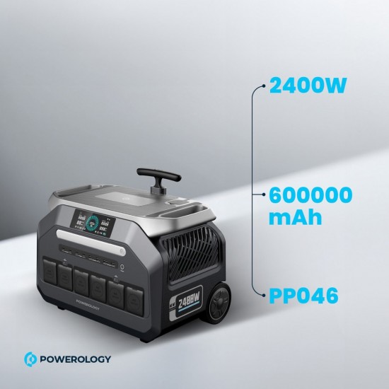 باتری 2400 وات مدل Powerology - Solar Input Portable Generator