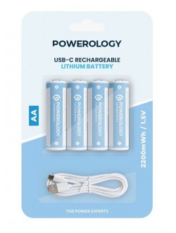 باتری شارژی قلمی مدل Powerology - AA USB