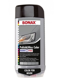 پولیش و واکس رنگی طوسی مدل Sonax - Polish and Wax Color