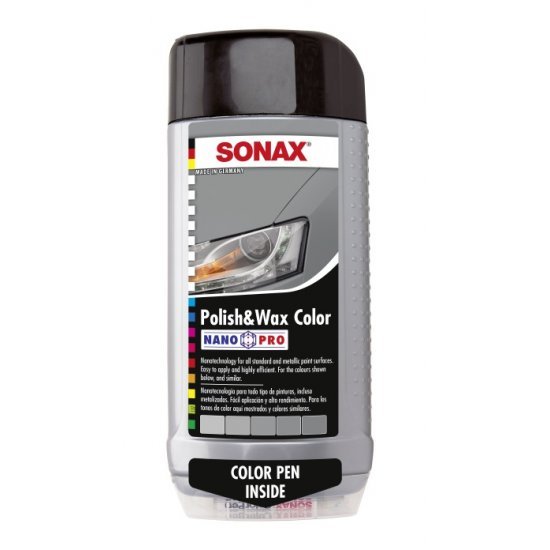 پولیش و واکس رنگی طوسی مدل Sonax - Polish and Wax Color
