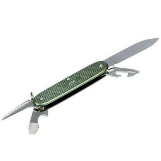 چاقو 8 کاره مدل Victorinox - Pioneer / Olive Green Alox 2017 LE