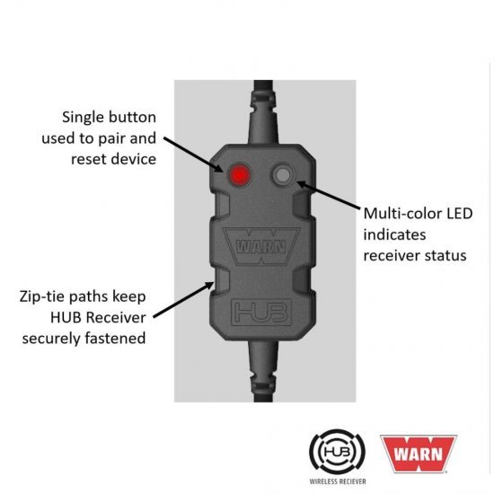 گیرنده بلوتوثی وینچ مدل Warn - Hub Wireless Receiver