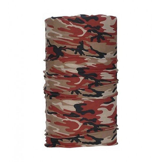 دستمال سر چند منظوره مدل Wind X-treme - Camouflage Red