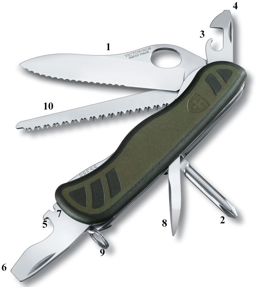 چاقو 10 کاره مدل Victorinox - Soldier's Knife