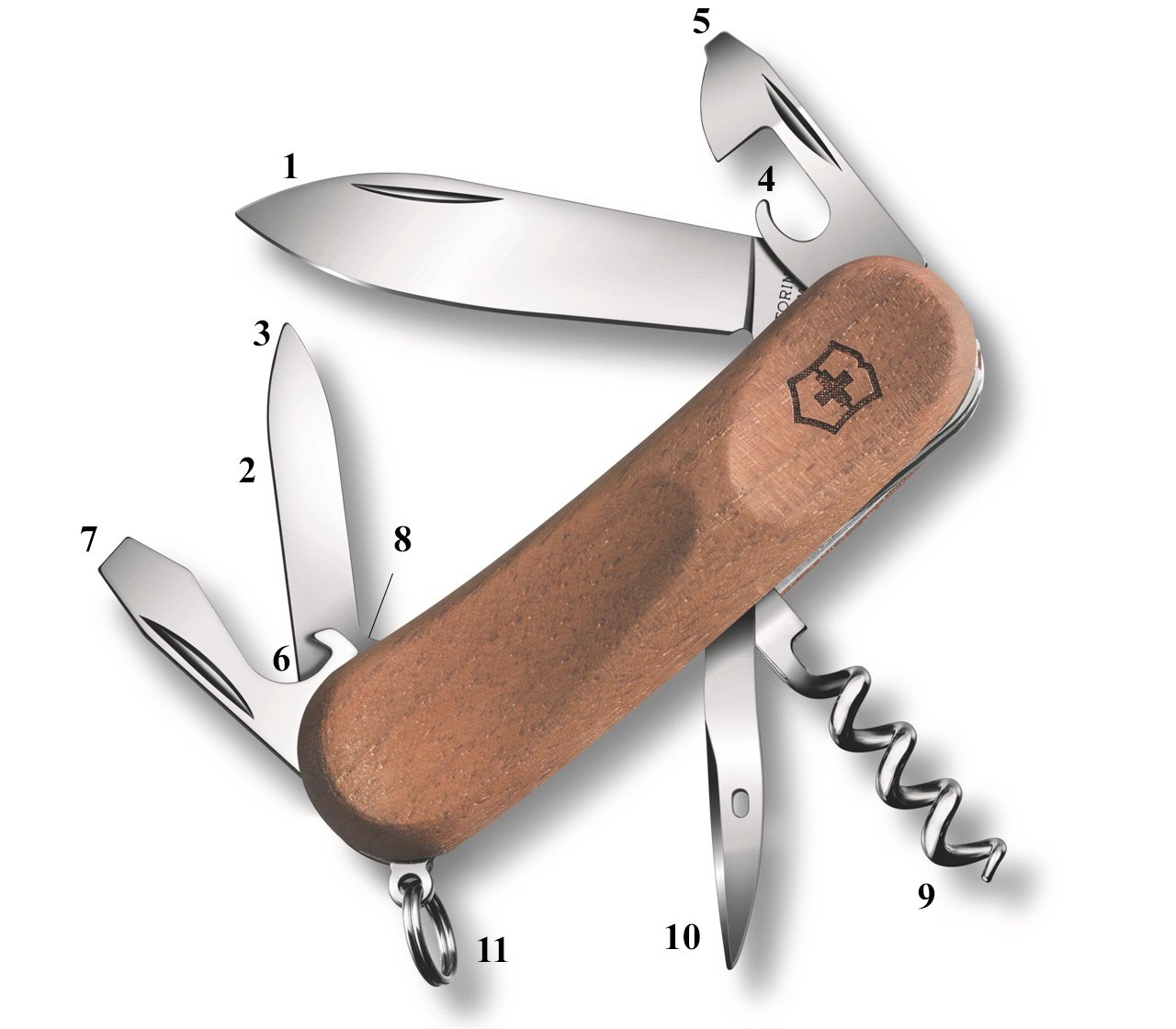 چاقو 11 کاره مدل Victorinox -  Evo Wood10