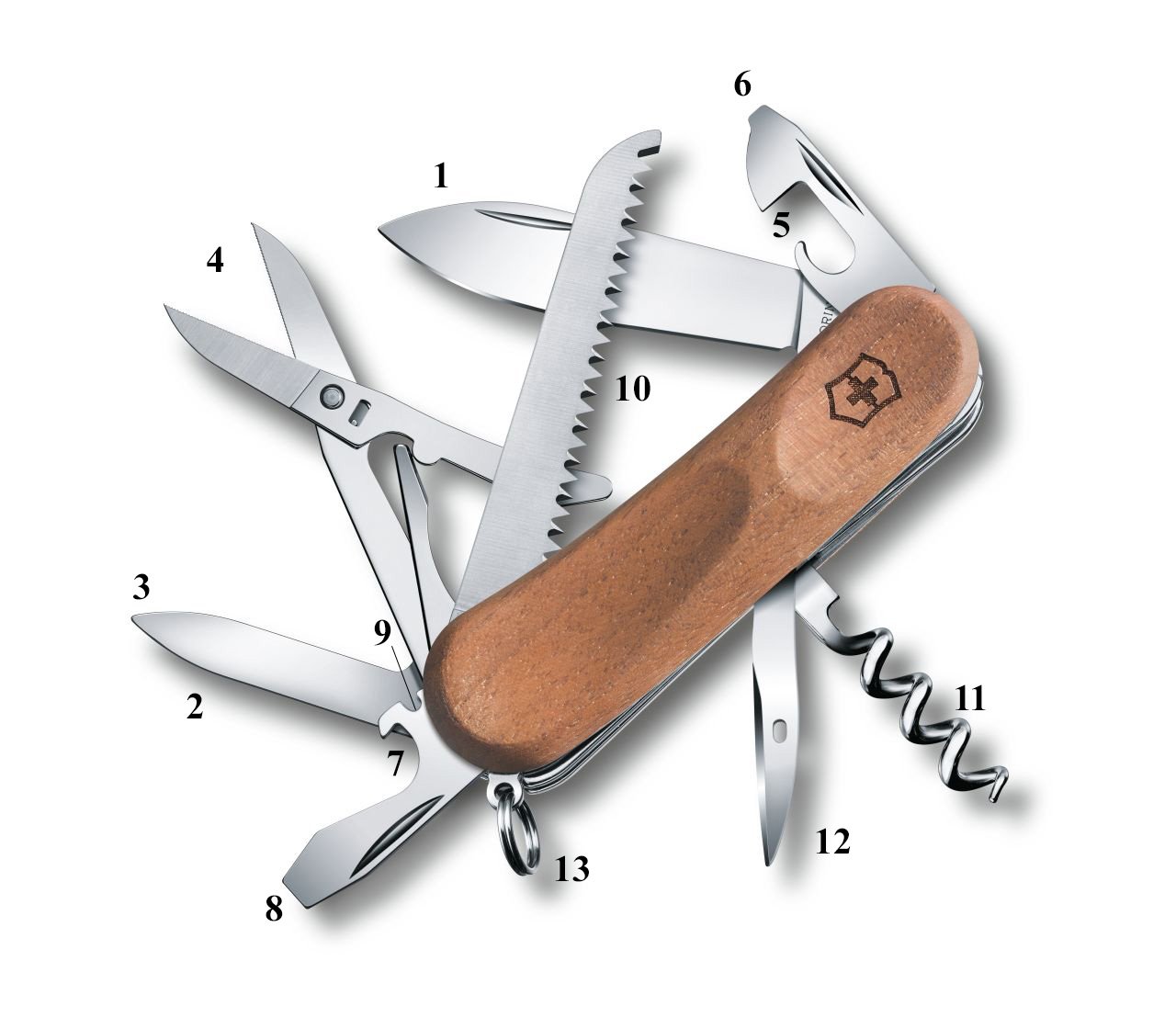 چاقو 13 کاره مدل Victorinox -  Evo Wood