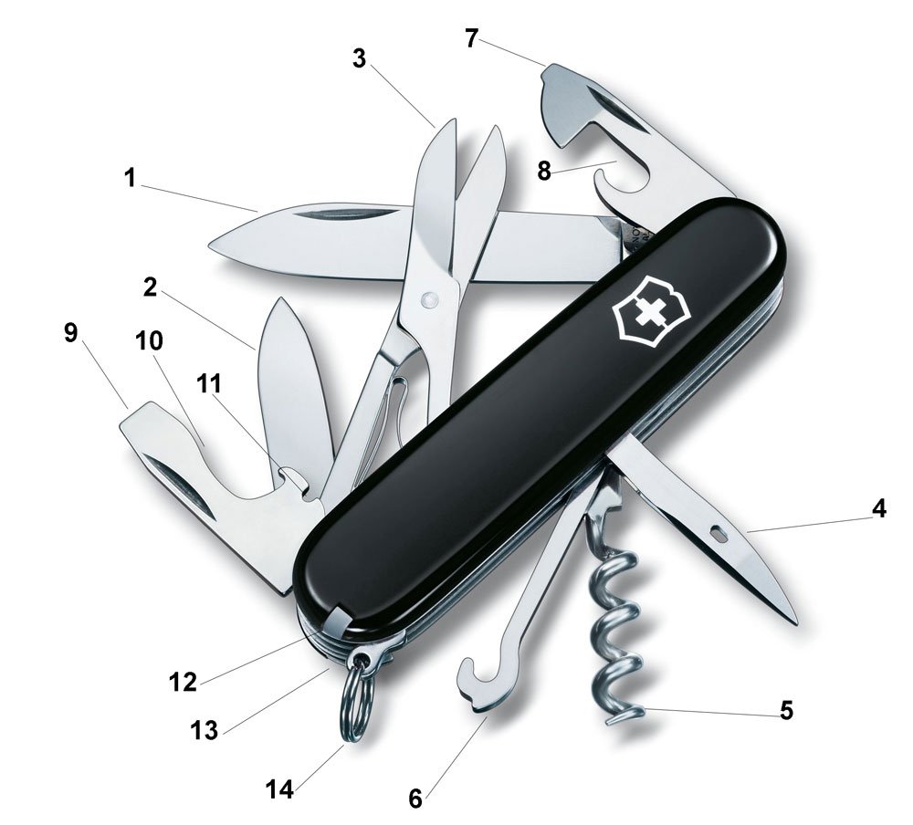 چاقو 18 کاره مدل Victorinox - Climber Black/1.3703.3