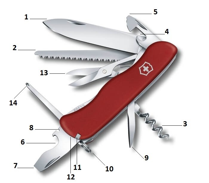 چاقو 14 کاره مدل Victorinox -  Climber